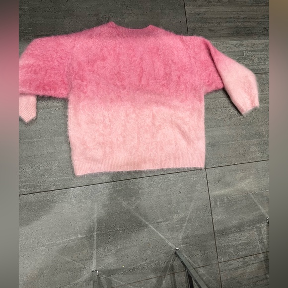 R13 Japanese Brushed Cashmere Dip Dyed Sweater - Pink Ombre. Size Medium $1855 - Picture 10 of 13